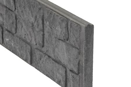 Onderplaat Romeins rotsmotief antraciet 360x35x1840mm (E)