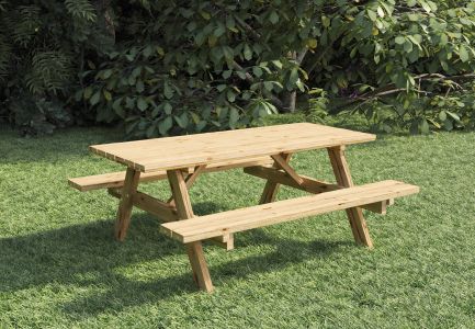 Picknicktafel Excellent 220cm vuren gedroogd groen geimpr