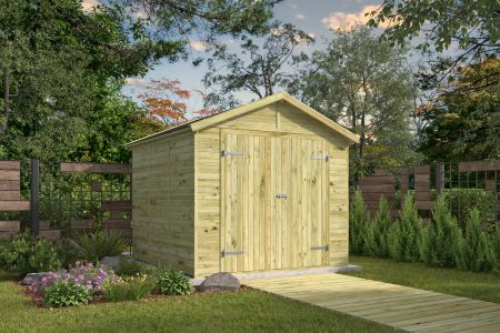 Tuinhuis Hugo grenen groen geimpregneerd