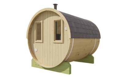 Saunabarrel 205x250cm 28/42mm onbehandeld vuren