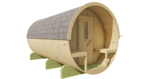 Saunabarrel 205x350cm 28/42mm onbehandeld vuren