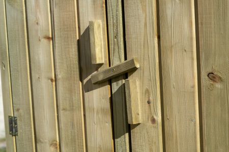 Tuinkast Vaals vuren groen geimpregneerd incl. dakleer