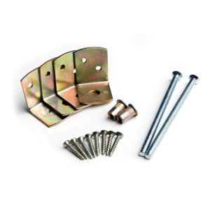 Beton-bevestigingsset Geel Verzinkt tbv 8.5x8.5 paal