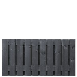 Tuinscherm Stuttgart 90x180cm Zwart Gespoten Grenen