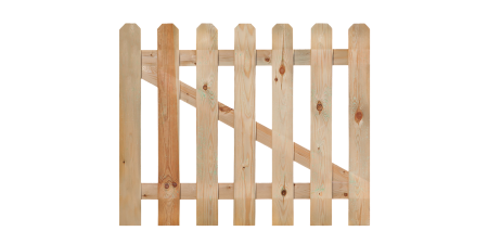 Tuinhekdeur grenen groen geimpregneerd recht 80x100cm