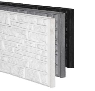 Onderplaat rusticomotoief Wit/Grijs 260x35x1840mm (F)