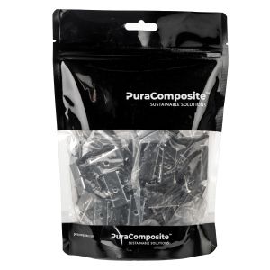 Vlonderplank clip RVS zwart 100 stuks