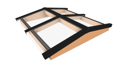 Douglas Lichtstraat zadeldak 1665x1450mm (BxD)