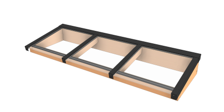 Douglas Lichtstraat lessenaarsdak 2450x750MM (BxD)