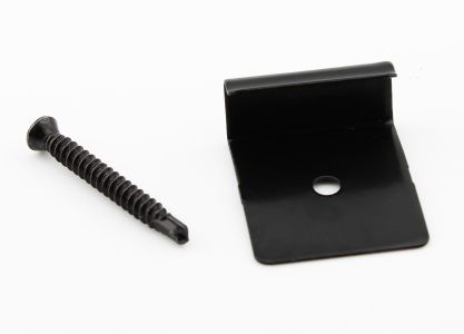 Vlonderplank beginclip RVS Ebony Black 50 stuks
