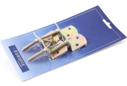 L-beslag 4 stuks incl. schroeven geel verzinkt TORX