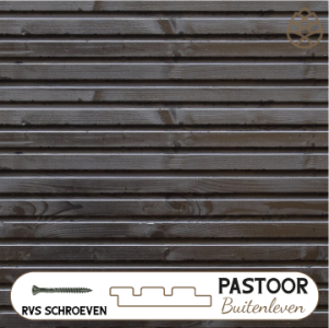 Plankenset enkel triple vuren zwart HZ 22x140mm 200x224cm