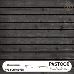 Plankenset enkel zweeds zwart geimp douglas 195mm 150x224cm