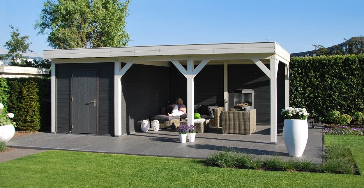 Voordelen van een overkapping, tuinkamer of veranda met een plat dak
